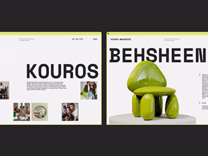 Awarded Kouros Maghsoudi UI/UX Design