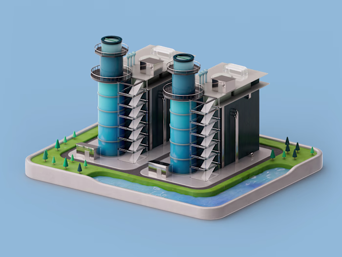 3D Iconography for an Industrial Power Company