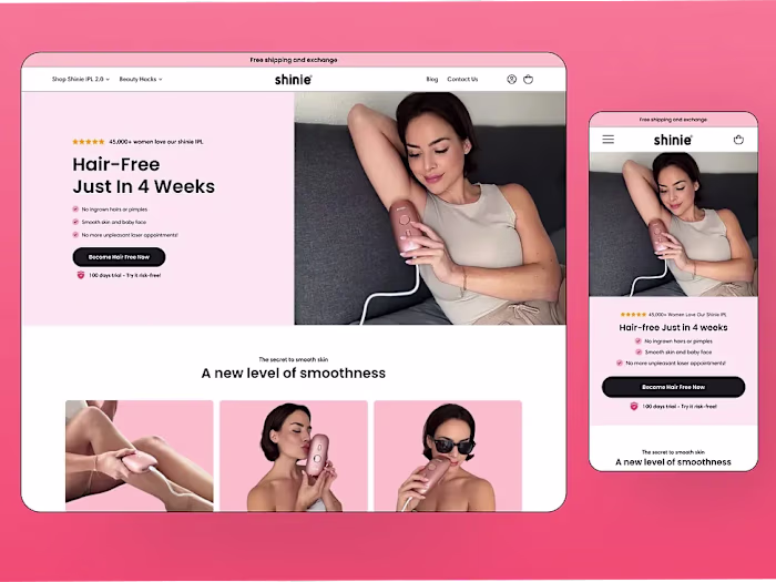 Modern Shopify store designed for