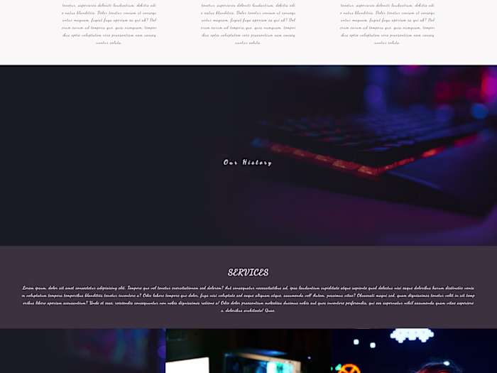 Gaming Website | Parallax Effects