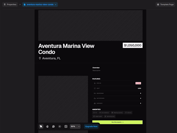WIP - Realora I'm creating and setting up the CMS collection...