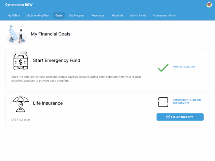 Financial Skills Assessment Test / Glide App