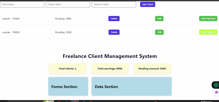 Developed a web application to