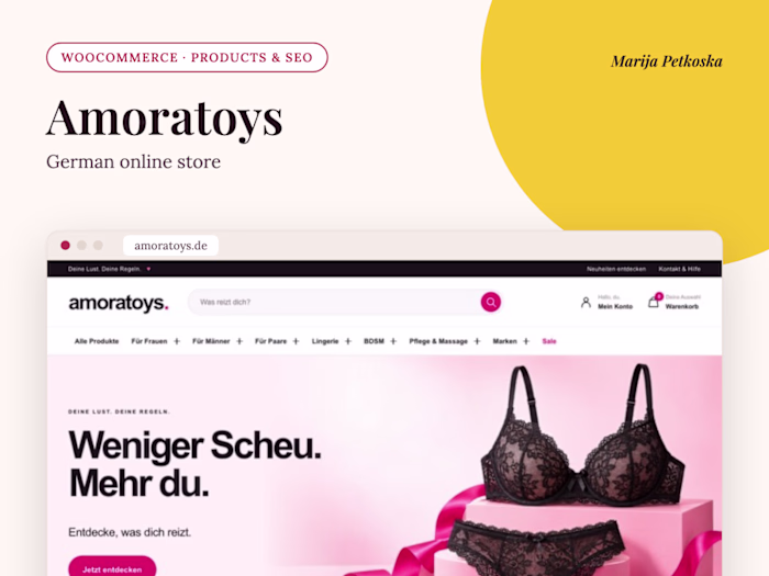 Amoratoys: German Product Listings and Blog SEO