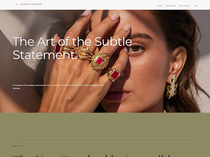The Art of the Subtle Statement: Jewelry Web Design