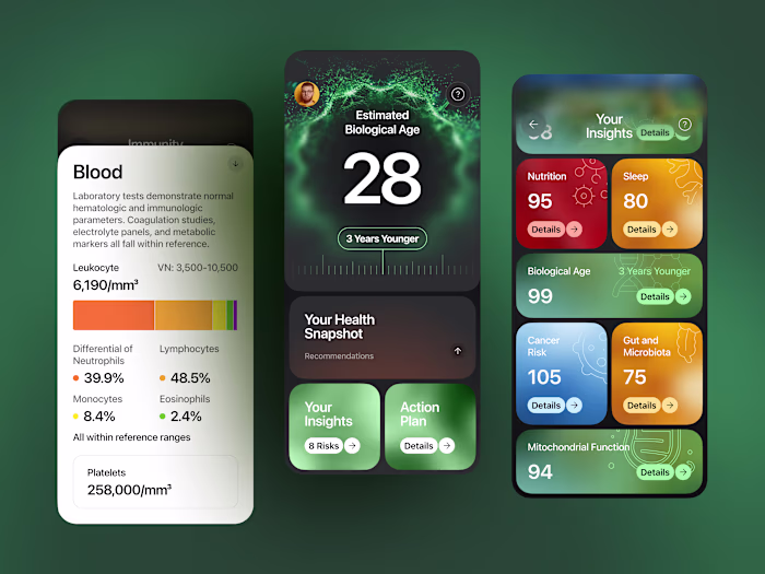 Health Tracking App UI