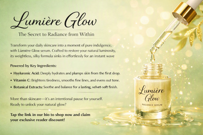 Skincare Copywriting & Visual Asset – Lumière Glow