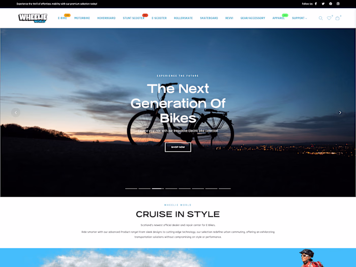 Shopify Store For Products & Services Related To Ebikes