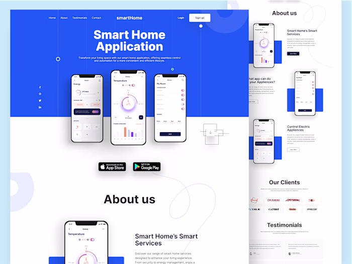 SmartHome - App Landing Page