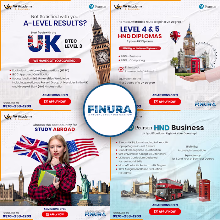 Study Abroad Social Media Ad Campaign | Educational Visuals