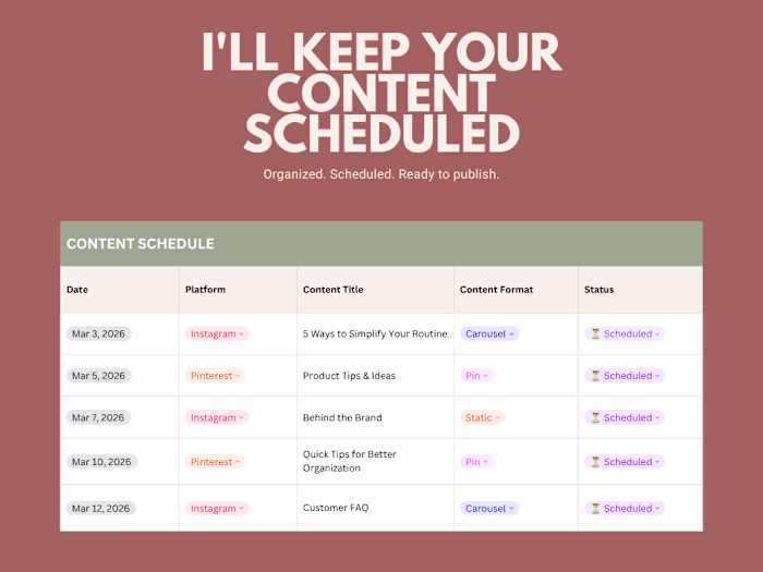 Content Scheduling