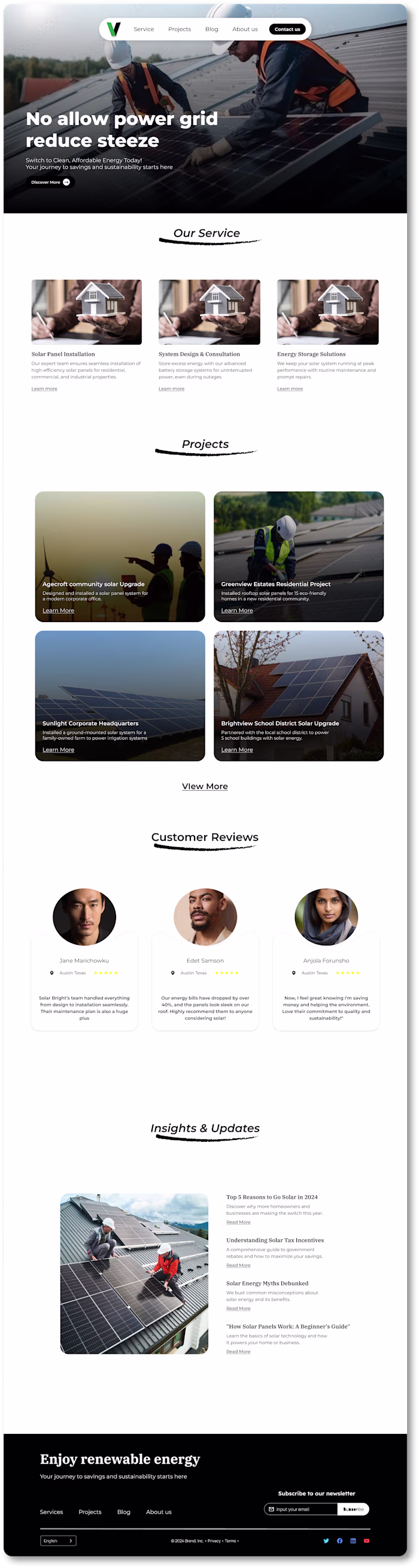 Solar website for Vole