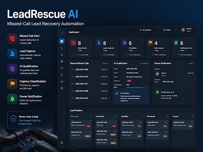 LeadRescue AI — Missed-Call Lead Recovery