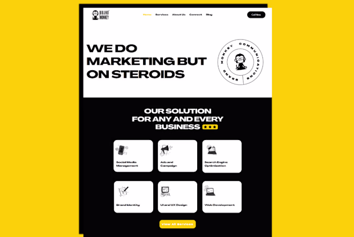 Brandmonkey Advertising Agency
(Design + Wix Development)