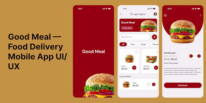 Good Meal — Food Delivery Mobile App UI/UX