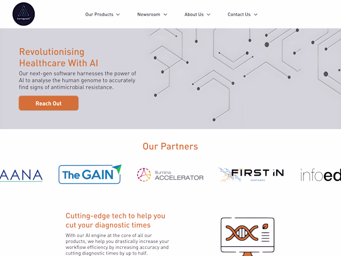 Website Design (aarogya.ai)