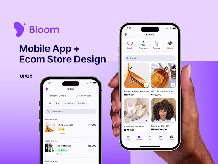 Bloom | Ecommerce Mobile App UI/UX Design