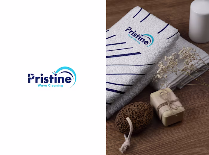Pristine Wave Cleaning Brand Identity Design