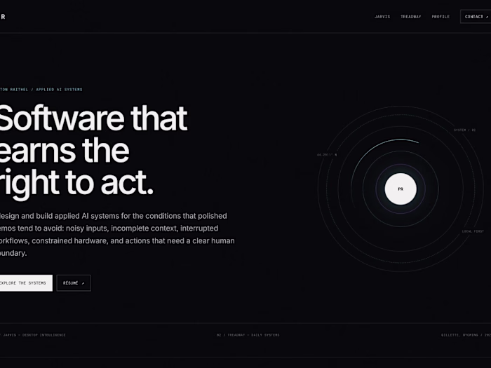 Applied AI Portfolio — Product Stories and Motion