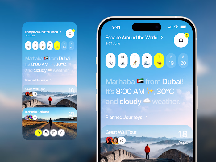 Travel Planner & Trip Itinerary Mobile App UI Design
