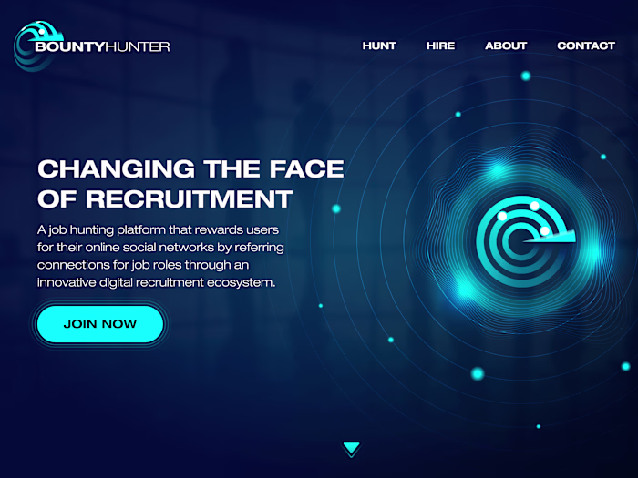 Website For The Recruitment Platform "Bounty Hunter World"