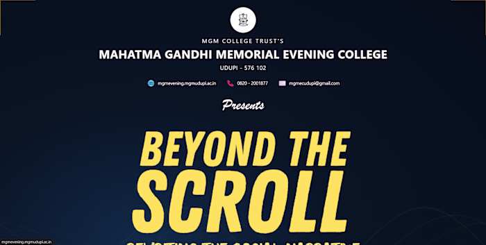 BeyondTheScroll is a modern college