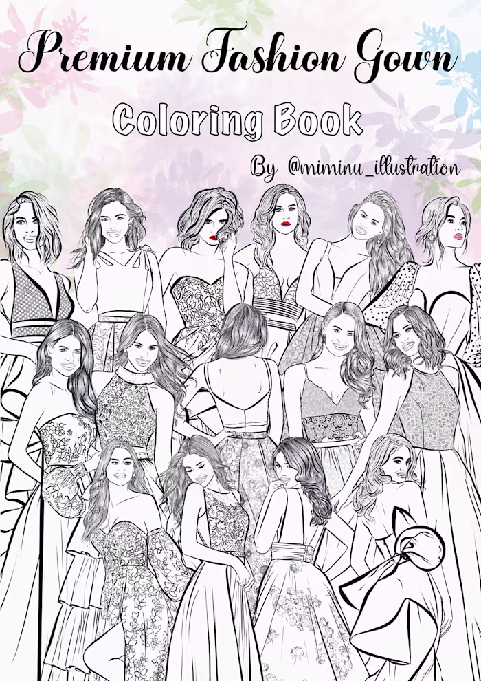 Fashion Gown coloring book :: Behance