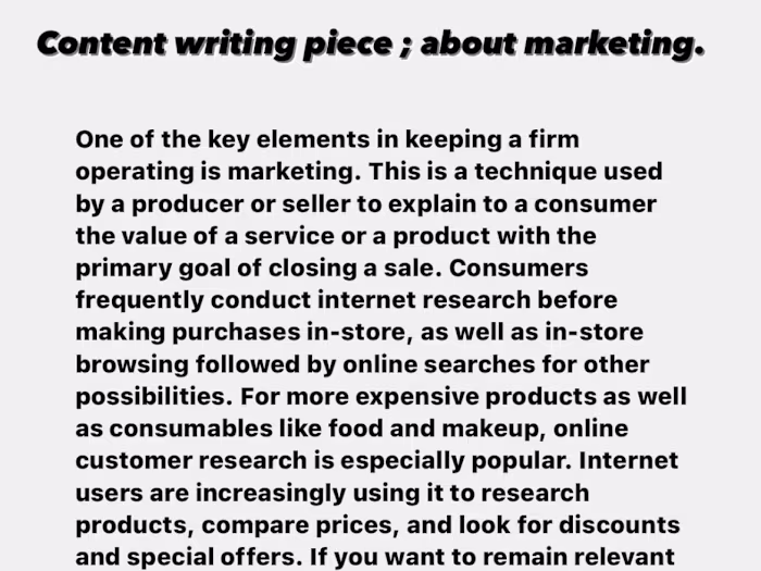 Content writing & logo design ect.. 