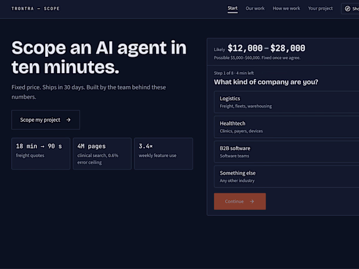 AI Agent Project Scoping Tool Development