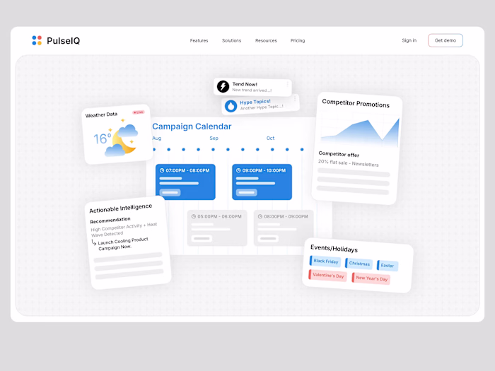 Landing page visual