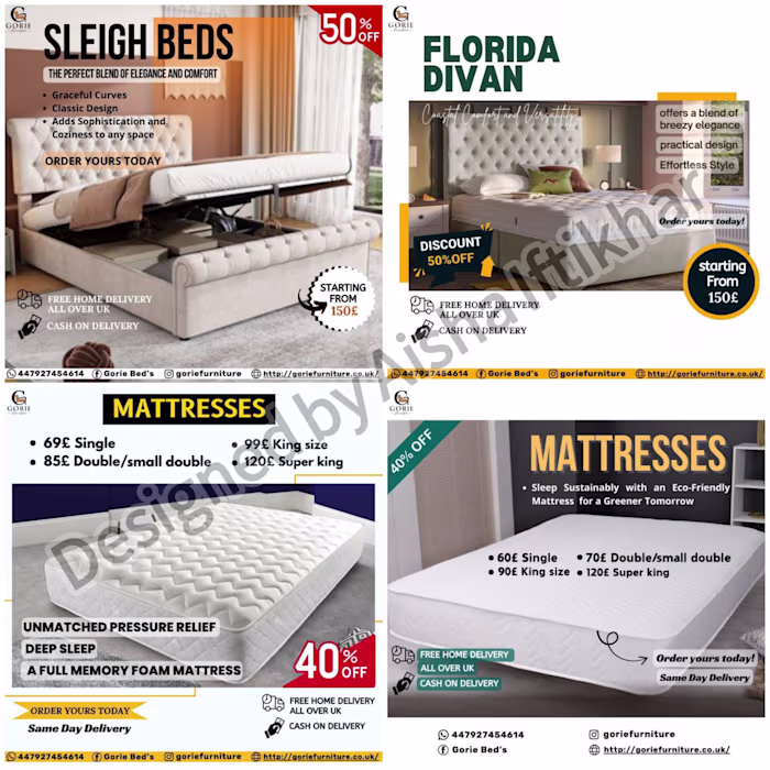 UK-based client furniture social media posts