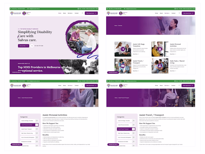 Salvus Care Services Website Design and Development