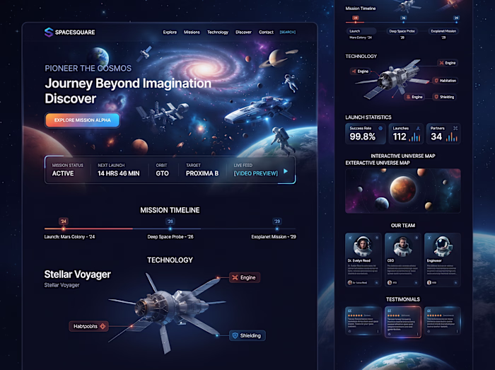SquareSpace - Space Exploration Website