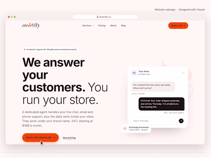 Assistify — Website Redesign
Wow. I