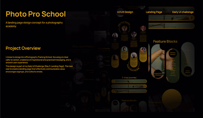 Photography Academy Landing Page