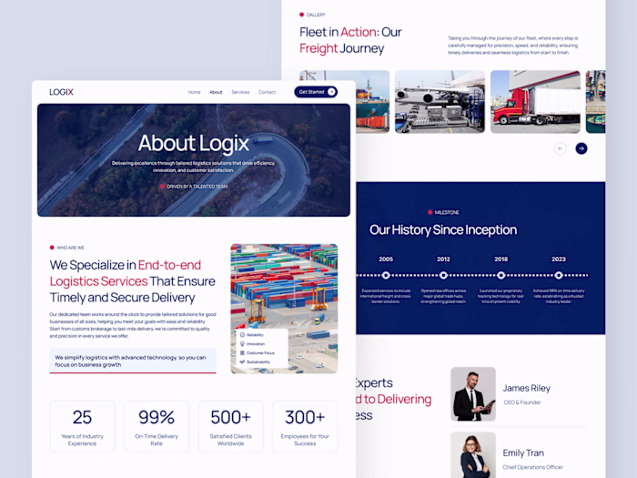 Logistics Website Design