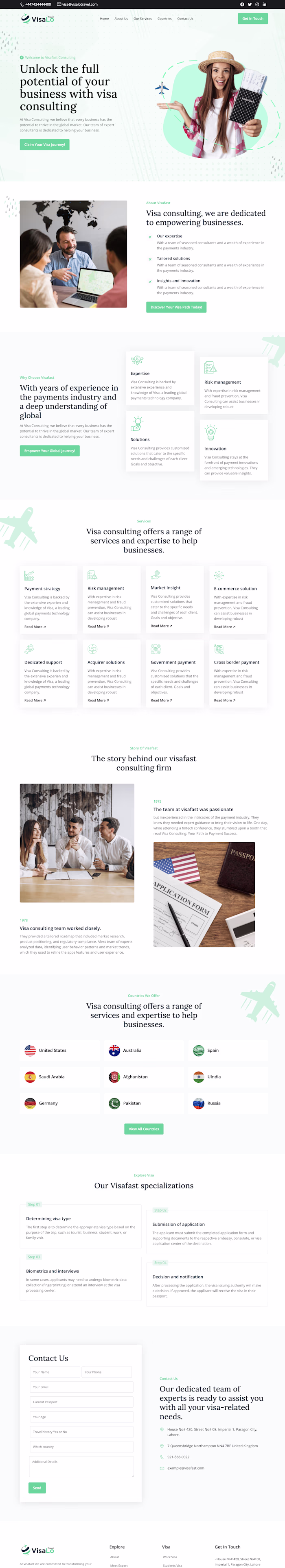 VisaLo Travel - Framer Website Development
