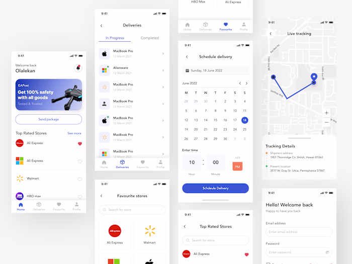 Designed a drone delivery app. Remember when drone deliverie...