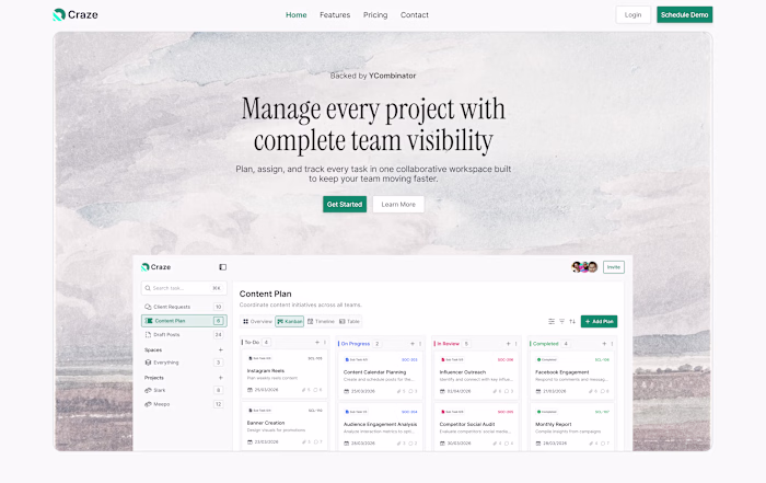 Hero design for project management
