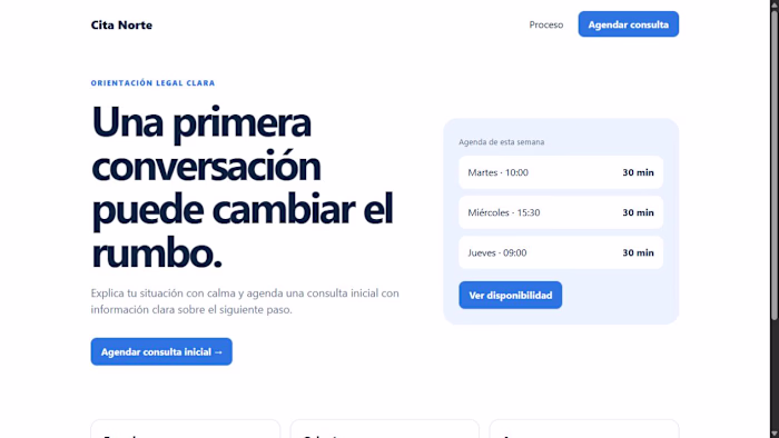 Cita Norte — landing de consulta