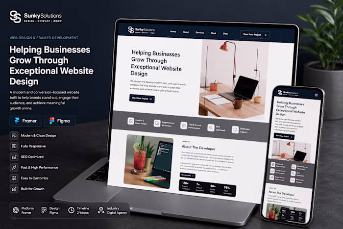 Designed a modern, conversion-focused website