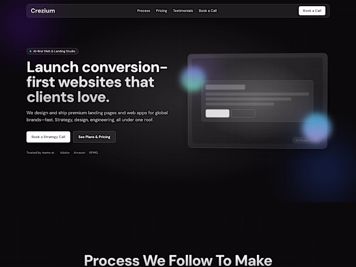 Landing Page of my own agency .Wanted to create something si...