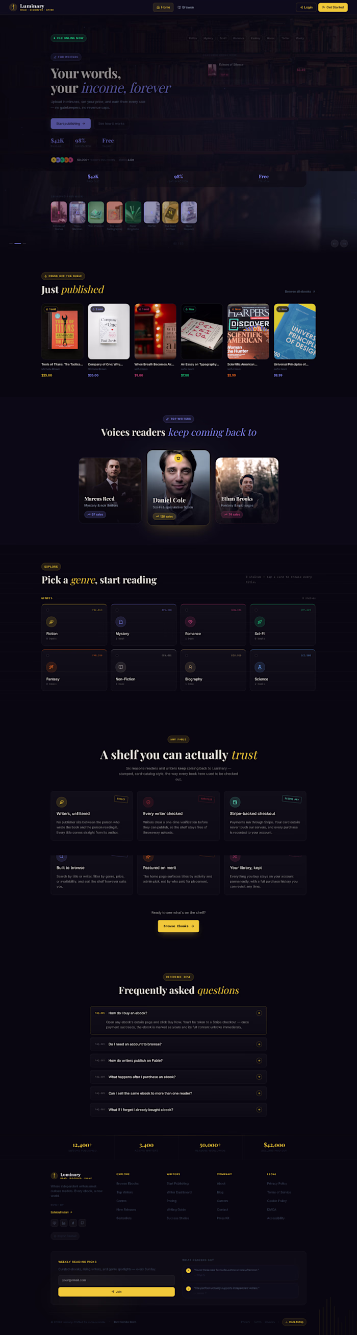 Luminary is a full-stack eBook