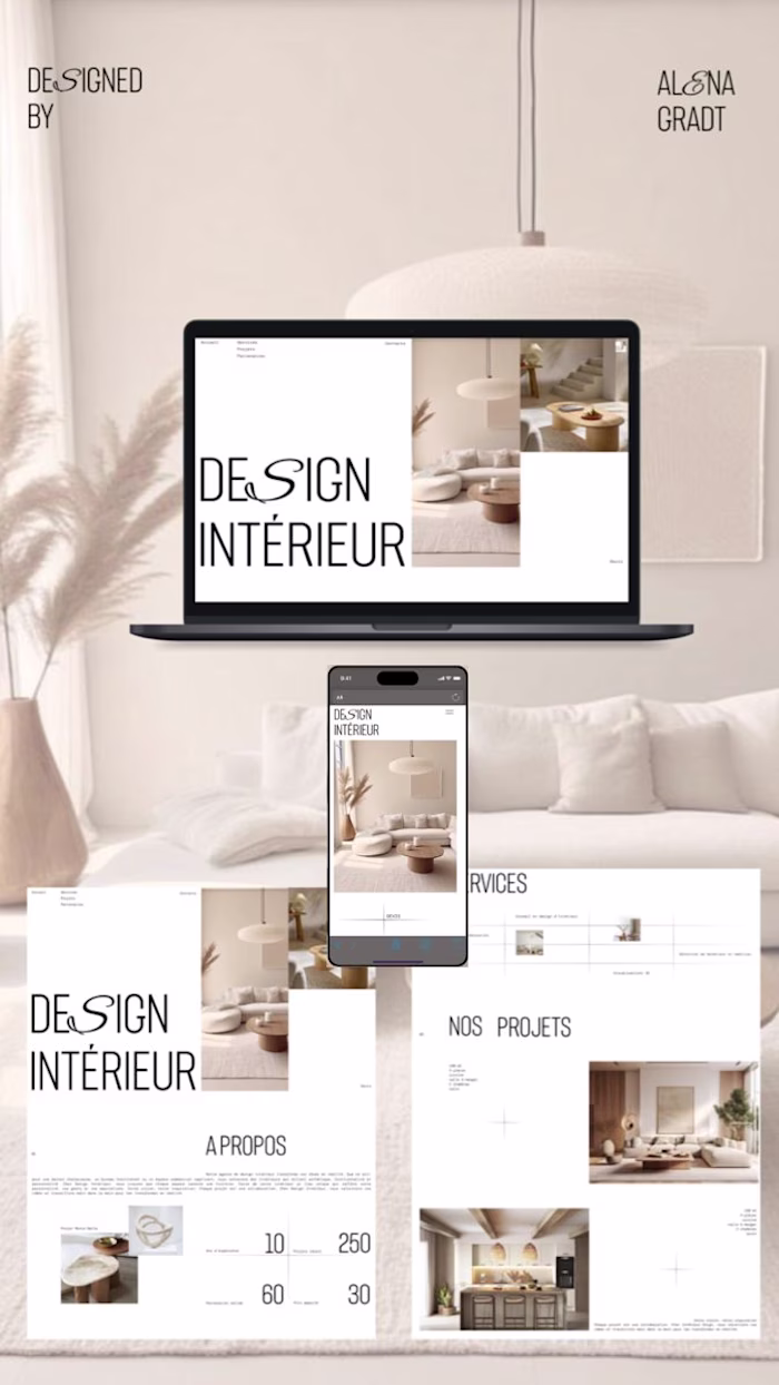 Website for interior design agency 