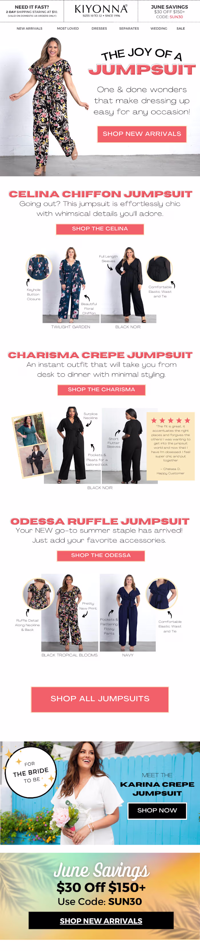 Email Marketing Campaign (Joy of the Jumpsuit) 