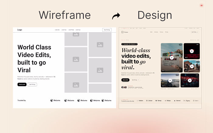 Video Editing Agency Landing Page