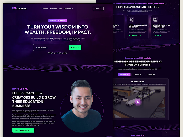 Web Design of Educational Business Build & Growth:: Behance
