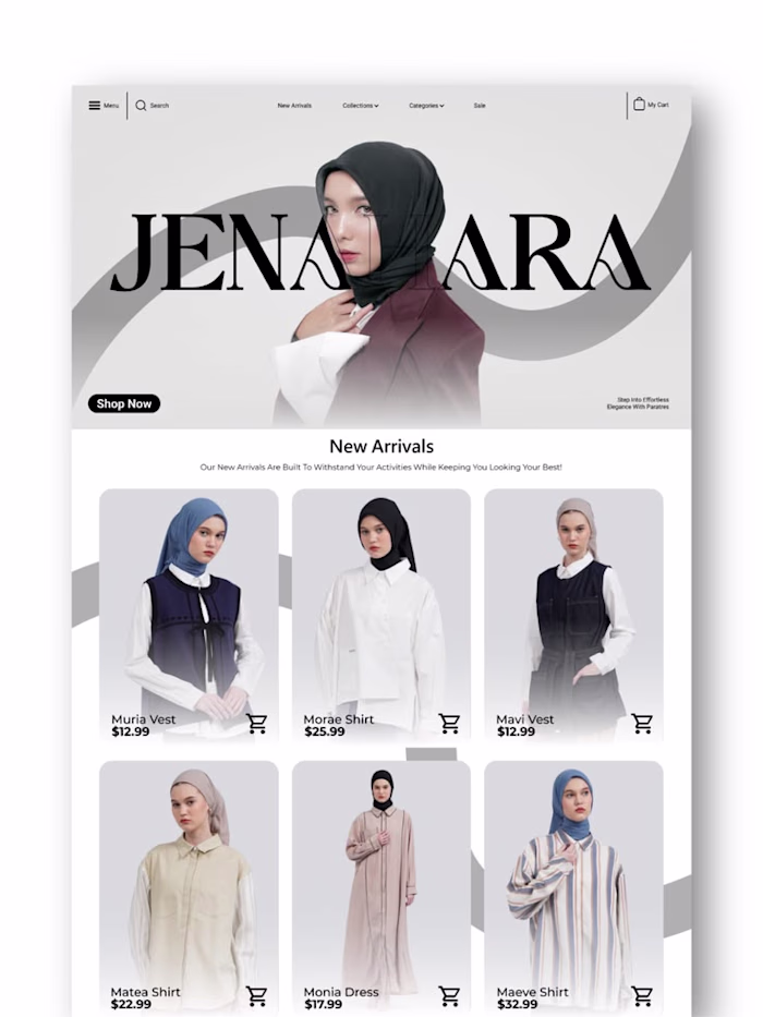 Modest Fashion Shopify Store Design