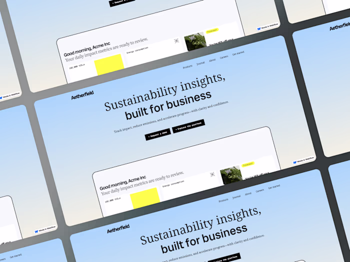 Aetherfield website development