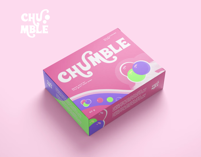 Brand identity design for chewing gum brand